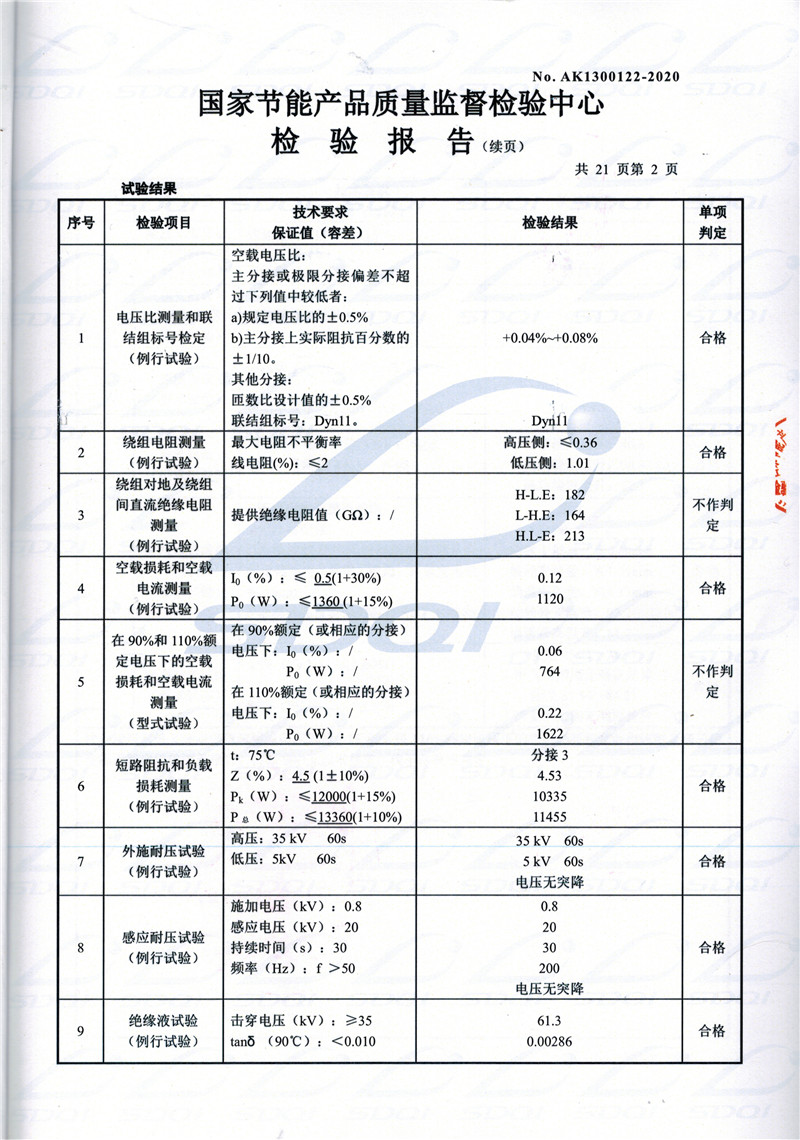 高低压试验报告-S11-1250安丘安丘安丘油浸式变压器-2.jpg